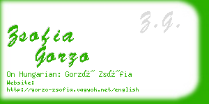 zsofia gorzo business card